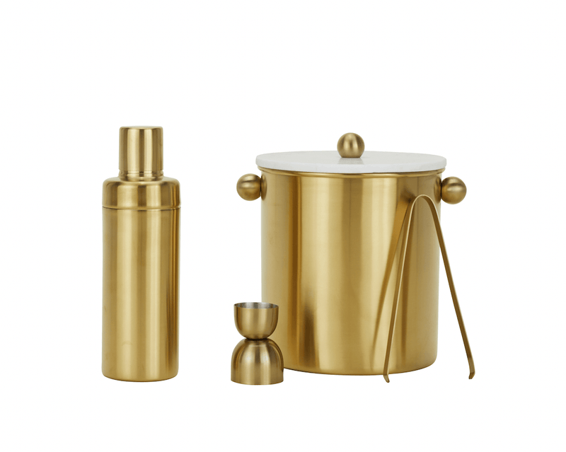 Simple Ice Bucket - Hawkins New York - Barware - Ice Bucket + Tongs - HORNE