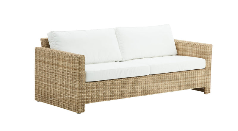 Sixty 3 - Seater Sofa Exterior - Sika Design - Outdoor Furniture - ArtFibre Natural - Tempotest Canvas White - HORNE