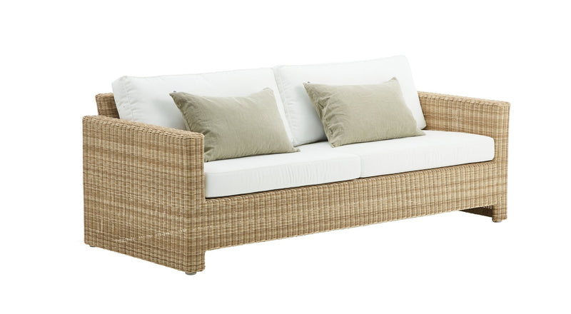 Sixty 3 - Seater Sofa Exterior - Sika Design - Outdoor Furniture - ArtFibre Natural - Tempotest Canvas White - HORNE