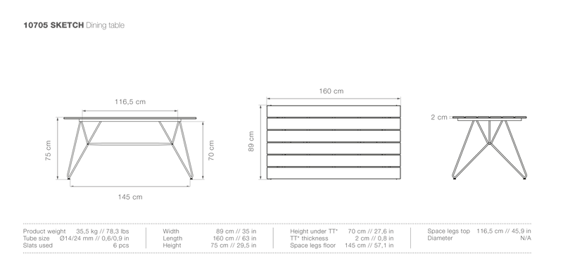 SKETCH Outdoor Dining Table - HOUE - Outdoor Furniture - 35