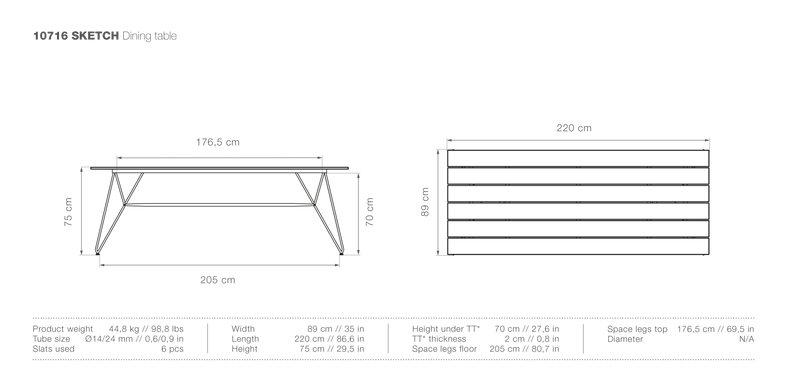 SKETCH Outdoor Dining Table - HOUE - Outdoor Furniture - 35