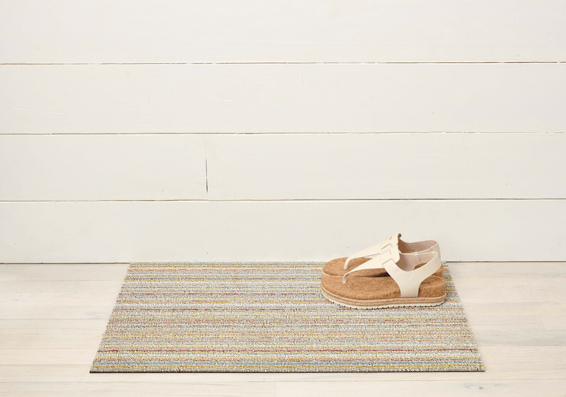Skinny Stripe Shag Rug - Chilewich - Rugs - Turquoise - Doormat - HORNE