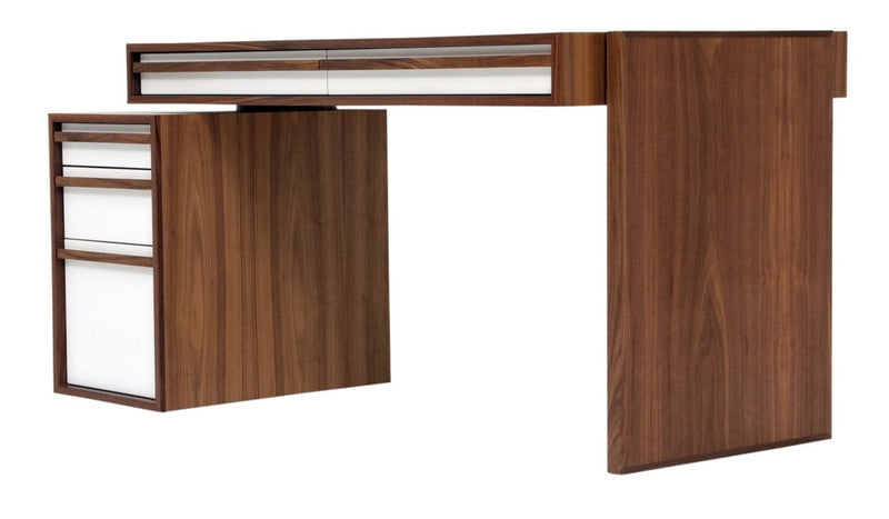 Small Walnut Writing Desk with Drawers by Artless