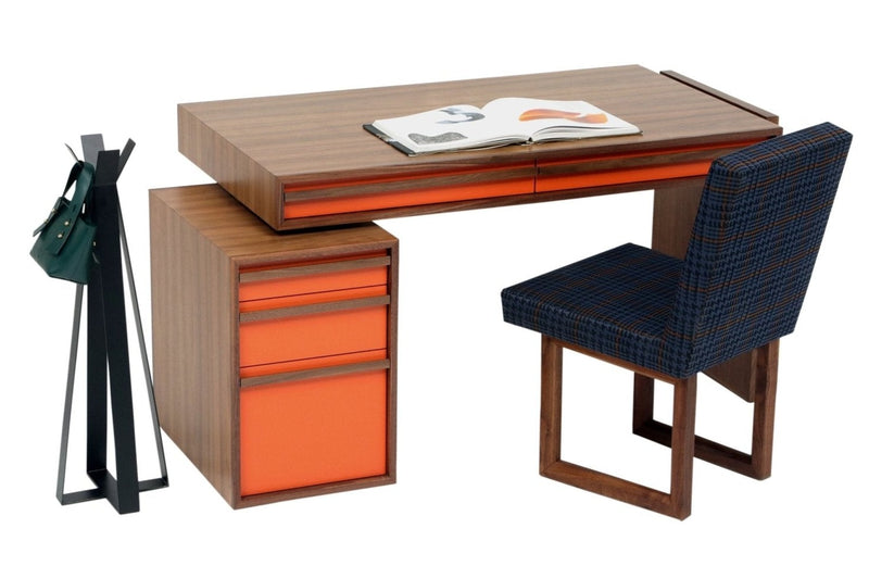 Small Walnut Writing Desk with Drawers by Artless