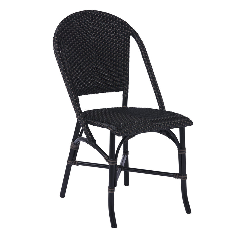 Sofie Side Chair AluRattan - Sika Design - Chairs - Black - Black / Cappuccino Dots - HORNE