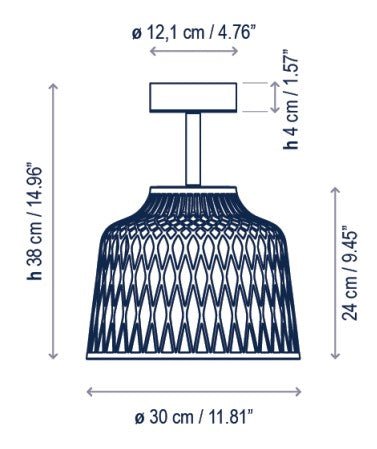Soft PF/30 Outdoor Ceiling Lamp - Bover - Outdoor Lights - Light Grey - HORNE