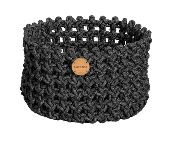 Soft Rope Outdoor Basket - Cane Line - Outdoor Furniture - Medium - Dark Grey Weave - HORNE