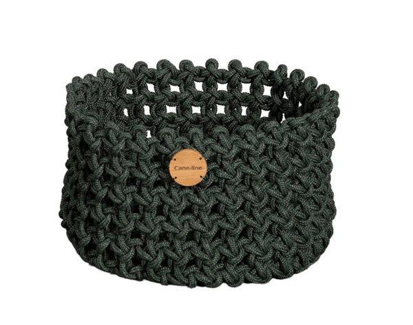 Soft Rope Outdoor Basket - Cane Line - Outdoor Furniture - Medium - Dark Green Weave - HORNE