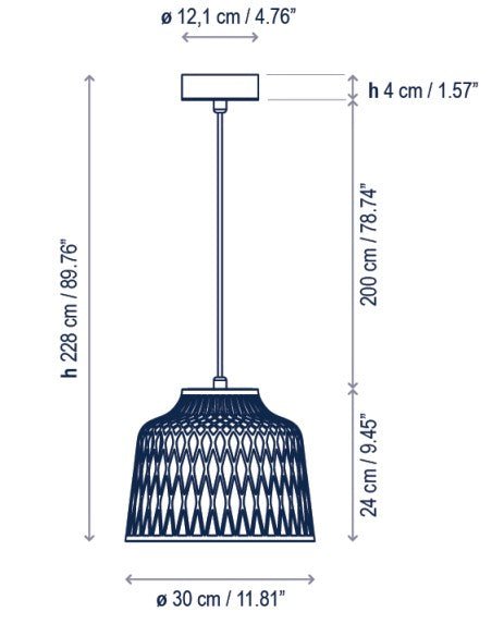 Soft S/30 Outdoor Pendant - Bover - Outdoor Lights - Light Grey - HORNE