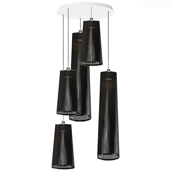 Solis Chandelier 5 - Pablo Designs - Chandeliers - 3 - 24"/2 - 48" - Black - HORNE