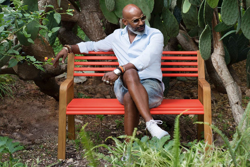 Somerset Bench - Fermob - Outdoor Furniture - Acapulco Blue - HORNE