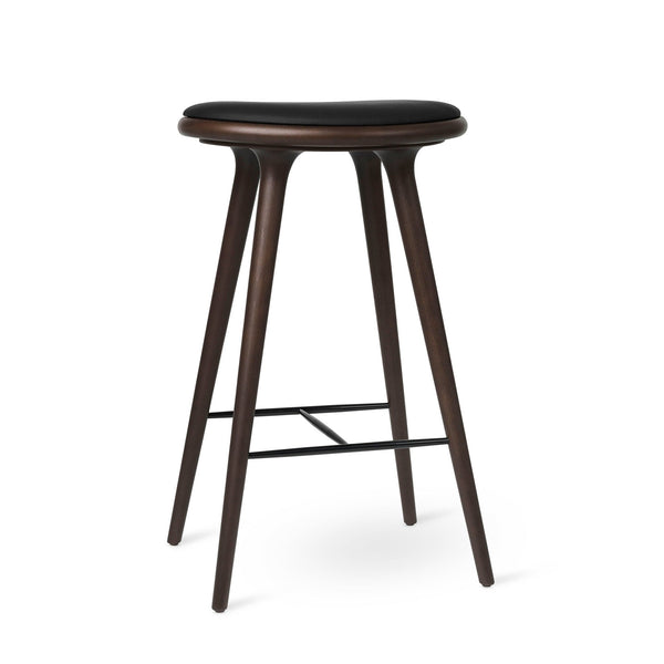 Space Stools - Dark Stain Beech - Mater - Stools + Benches + Ottomans - Bar Stool: 29"H - HORNE