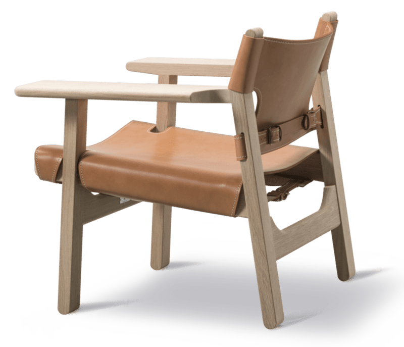 Spanish Chair - Fredericia - Chairs - Natural Saddle Leather/Soaped Oak - HORNE