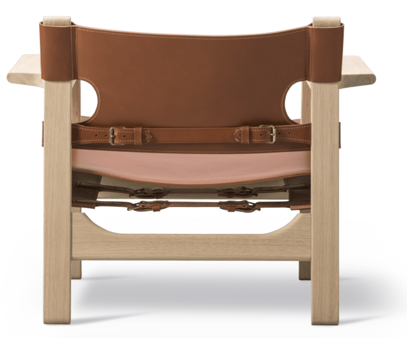 Spanish Chair - Fredericia - Chairs - Natural Saddle Leather/Soaped Oak - HORNE