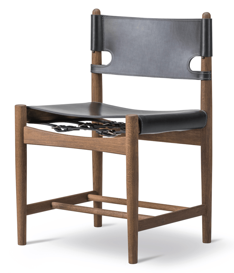Spanish Dining Chair - Fredericia - Chairs - Cognac Leather/Soaped Oak - HORNE
