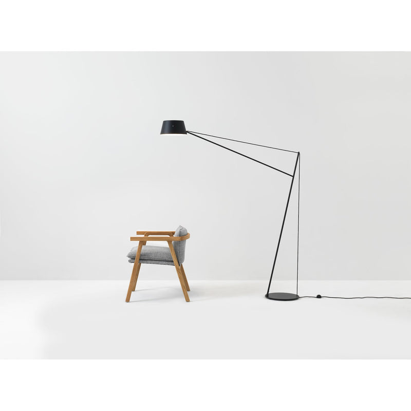 Spar Floor Lamp - Resident - Floor Lamps - Black with Red Cable - HORNE