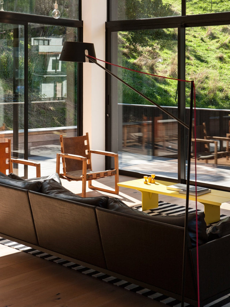 Spar Floor Lamp - Resident - Floor Lamps - Black with Red Cable - HORNE