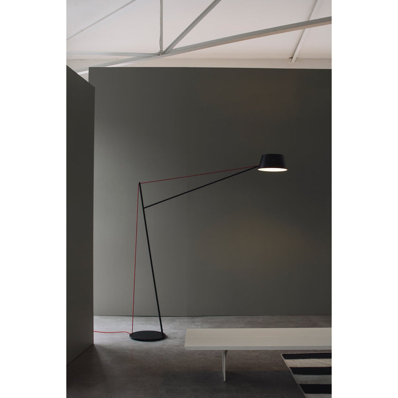 Spar Floor Lamp - Resident - Floor Lamps - Black with Red Cable - HORNE