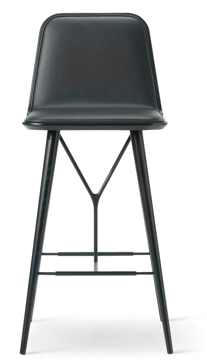 Spine Wood Base Barstool - Black Lacquered Oak - Fredericia - Stools + Benches + Ottomans - Counter Height - Primo 88 - HORNE