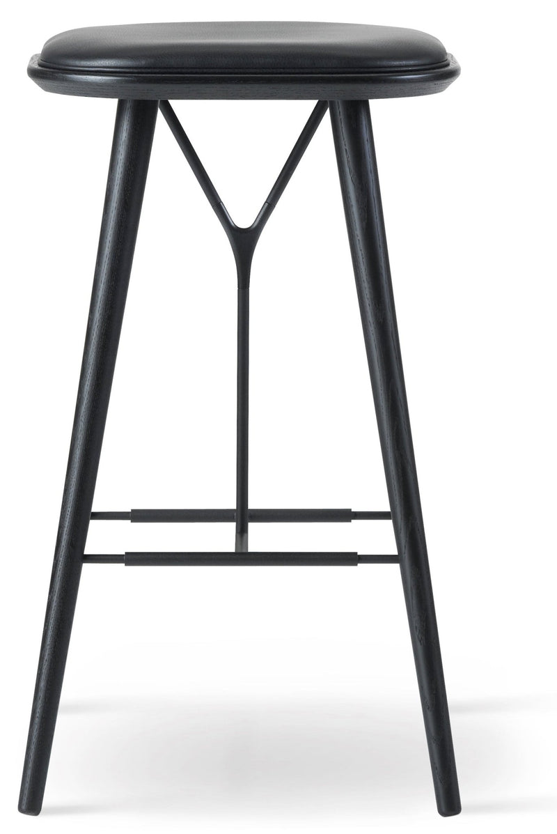 Spine Wood Base Stool - Black Lacquered Oak - Fredericia - Stools + Benches + Ottomans - Counter Height - Primo 88 - HORNE