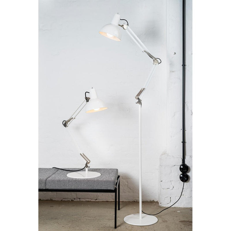 Spring Balanced Floor Lamp - Midgard - Floor Lamps - White - HORNE