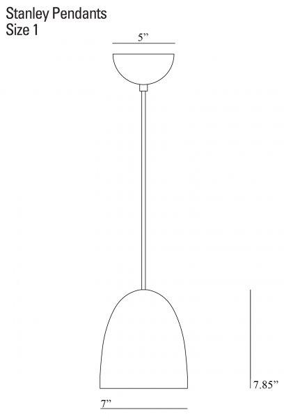 Stanley 1 Brass Pendant - Original BTC - Pendants - HORNE