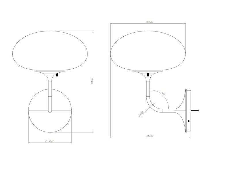 Stemlite Wall Lamp - Gubi - Wall Sconces - HORNE