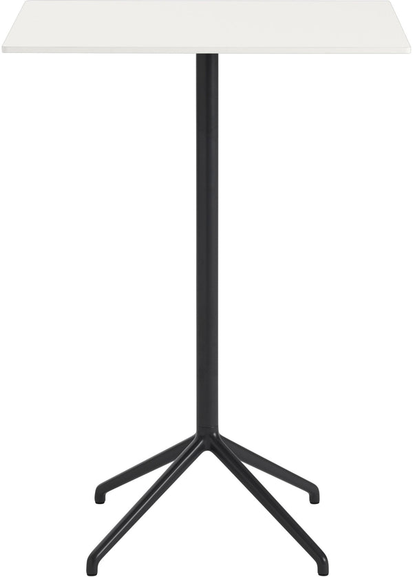 Still Rectangular Cafe Table - Large - Muuto - Table + Task - White Top & Black Base - HORNE