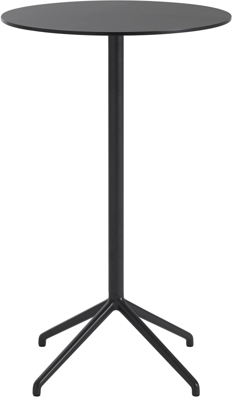 Still Round Cafe Table - Large - Muuto - Table + Task - Black Top & Black Base - HORNE