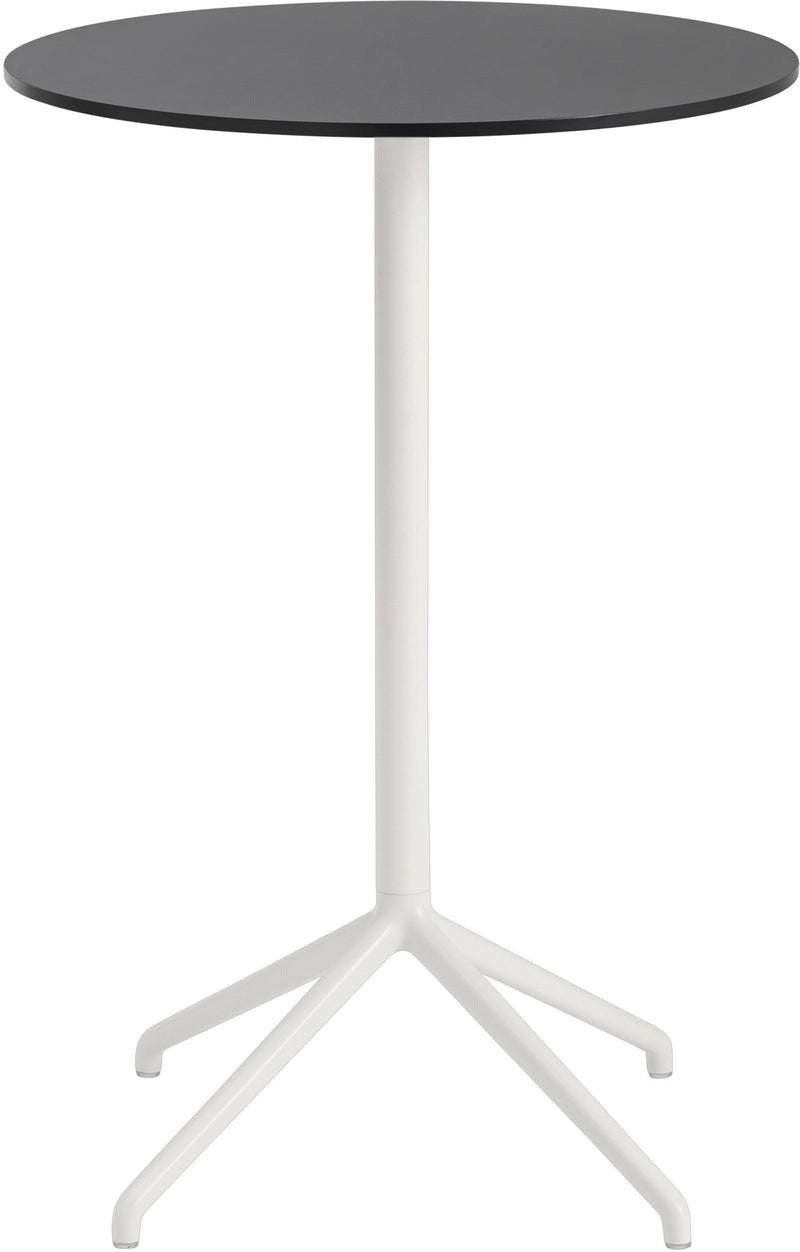 Still Round Cafe Table - Medium - Muuto - Table + Task - Black Top & Black Base - HORNE