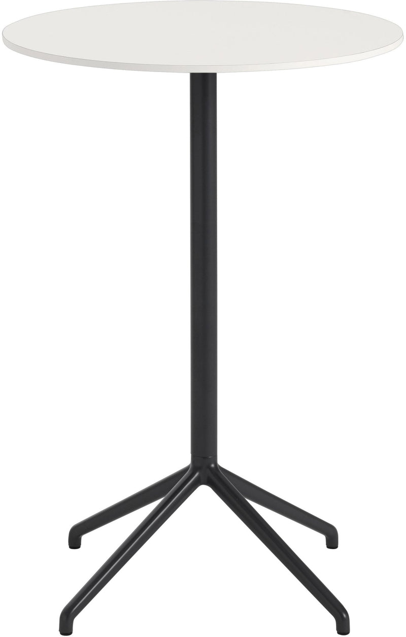 Still Round Cafe Table - Medium - Muuto - Table + Task - Black Top & Black Base - HORNE