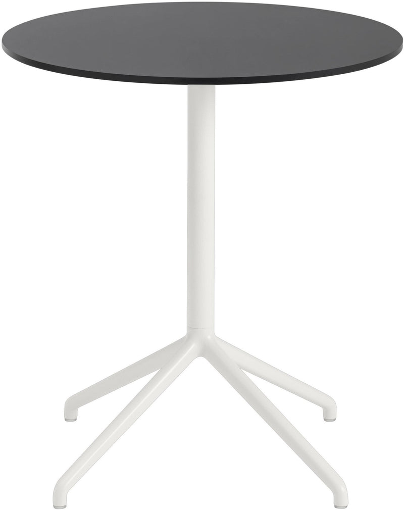 Still Round Cafe Table - Small - Muuto - Table + Task - Black Top & Black Base - HORNE