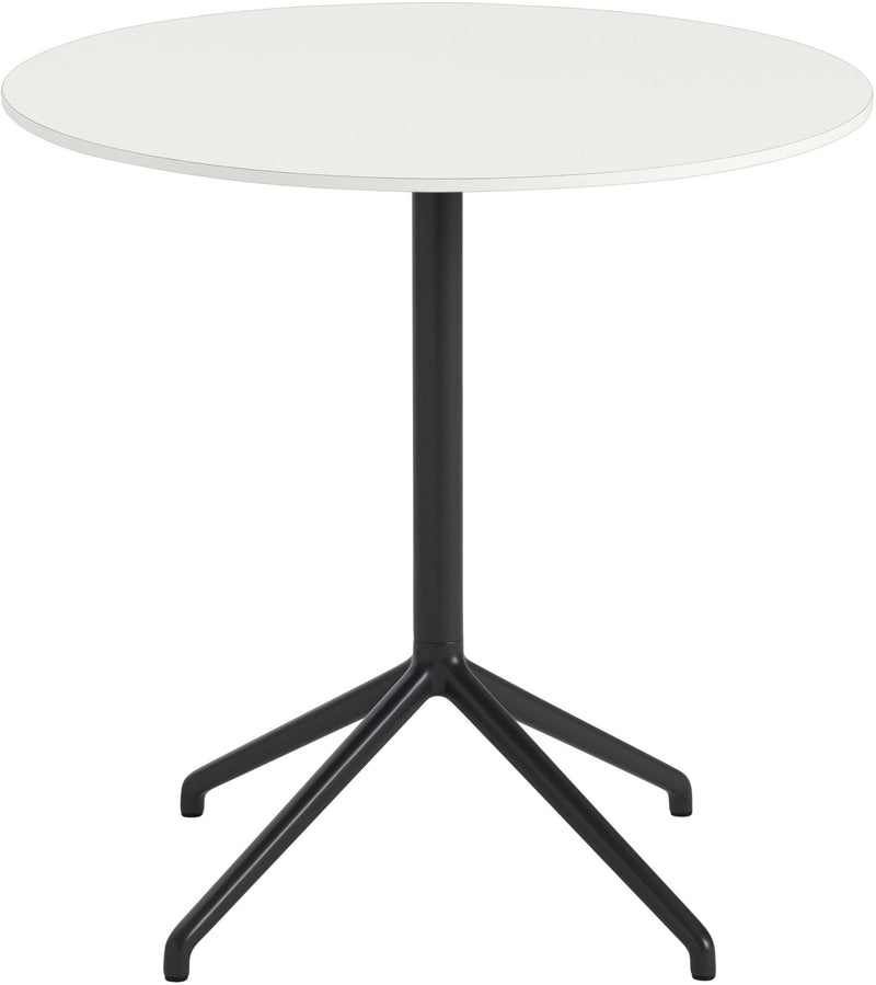 Still Round Cafe Table - Small - Muuto - Table + Task - Black Top & Black Base - HORNE