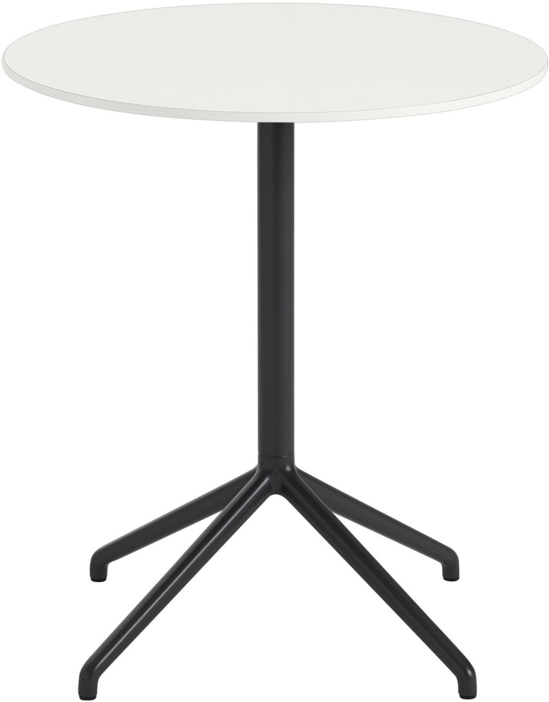Still Round Cafe Table - Small - Muuto - Table + Task - Black Top & Black Base - HORNE