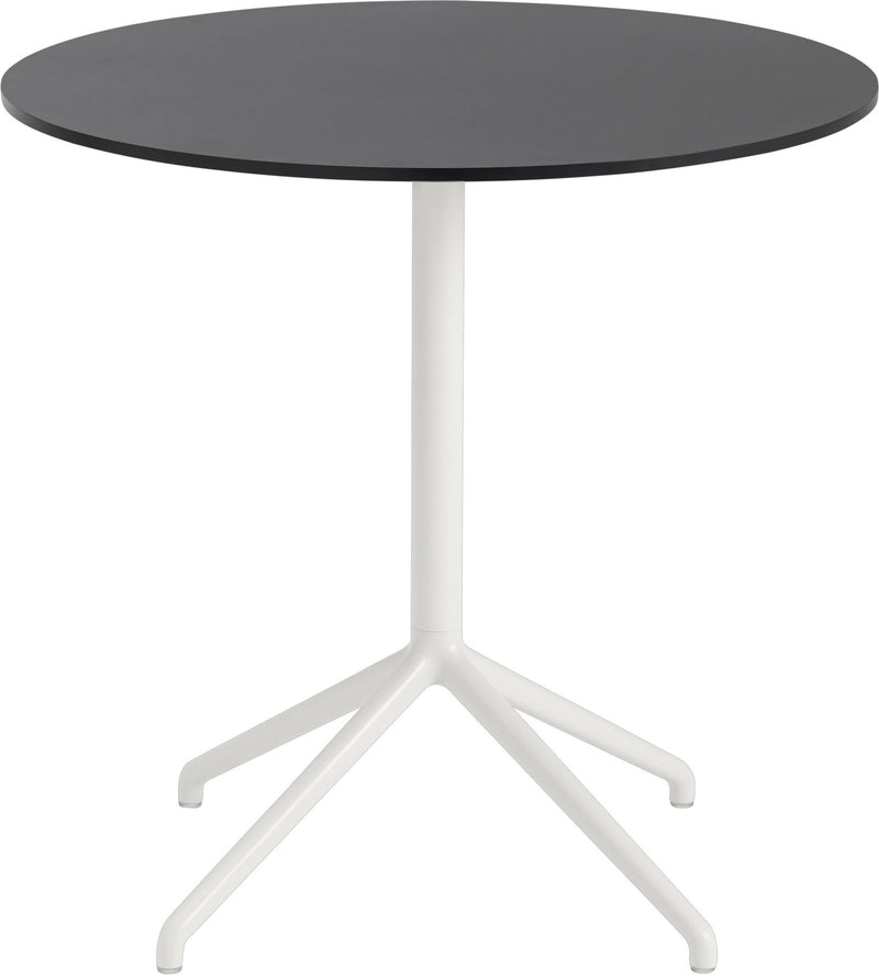 Still Round Cafe Table - Small - Muuto - Table + Task - Black Top & Black Base - HORNE