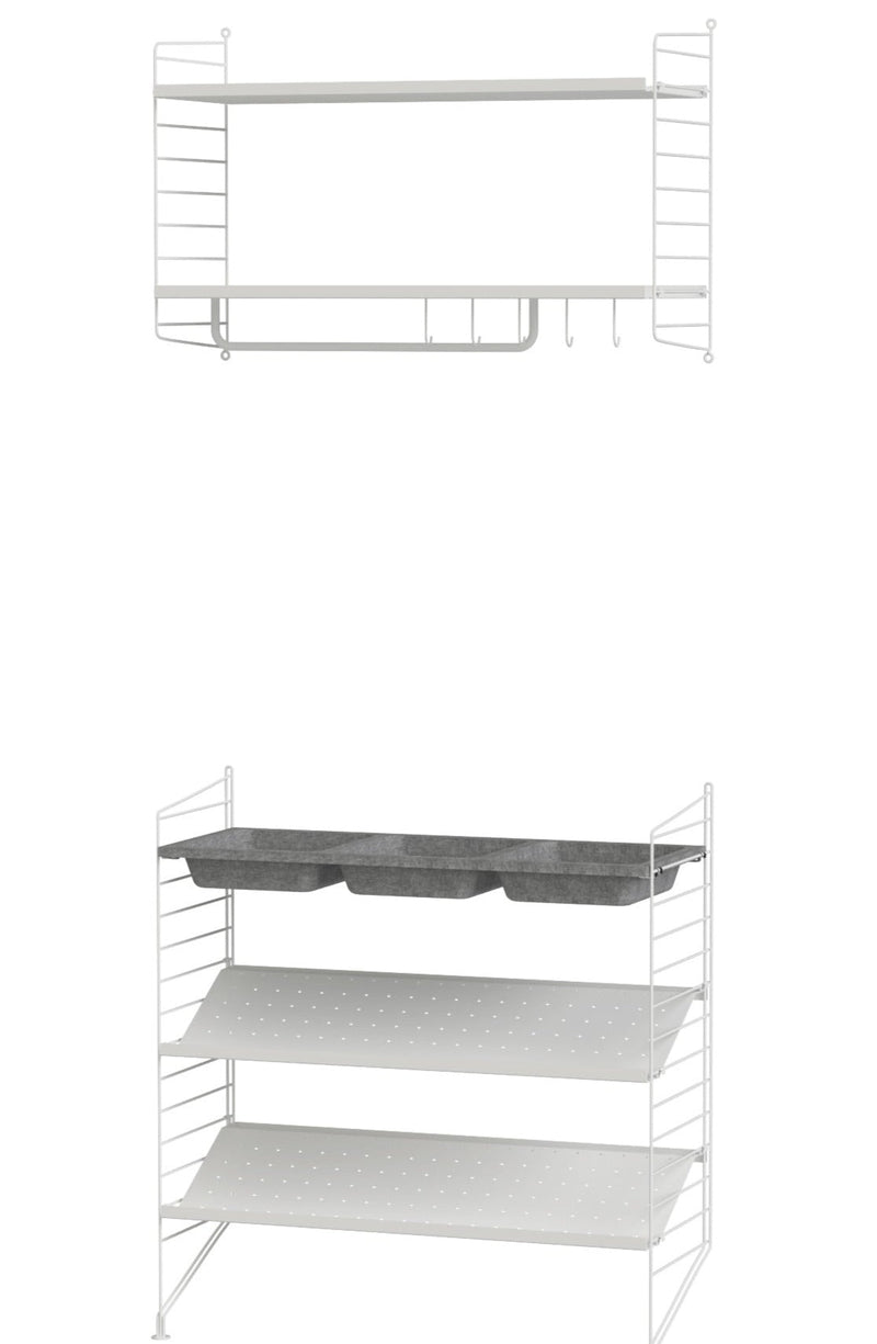 String Hallway Shelving - Unit B - String Furniture - Shelving - HORNE