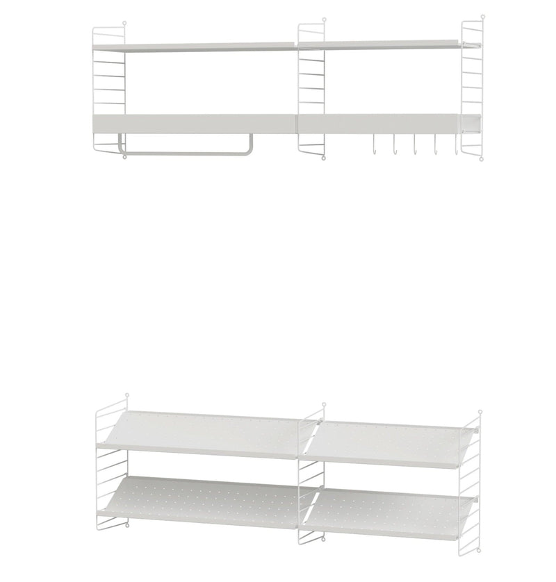 String Hallway Shelving - Unit H - String Furniture - Shelving - Black - HORNE