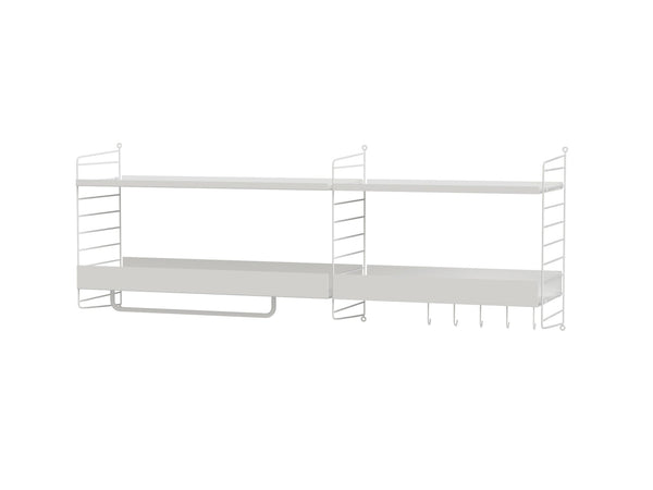 String Hallway Shelving - Unit J - String Furniture - Shelving - White - HORNE