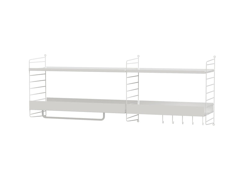 String Hallway Shelving - Unit J - String Furniture - Shelving - White - HORNE