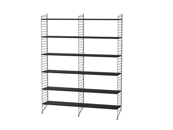 String Living Room Shelving - Unit A - String Furniture - Shelving - Black - HORNE