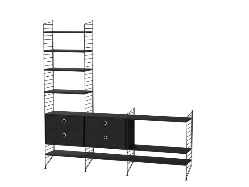 String Living Room Shelving - Unit J - String Furniture - Shelving - White - HORNE