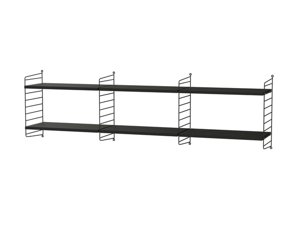 String Living Room Shelving - Unit O - String Furniture - Shelving - Black - HORNE