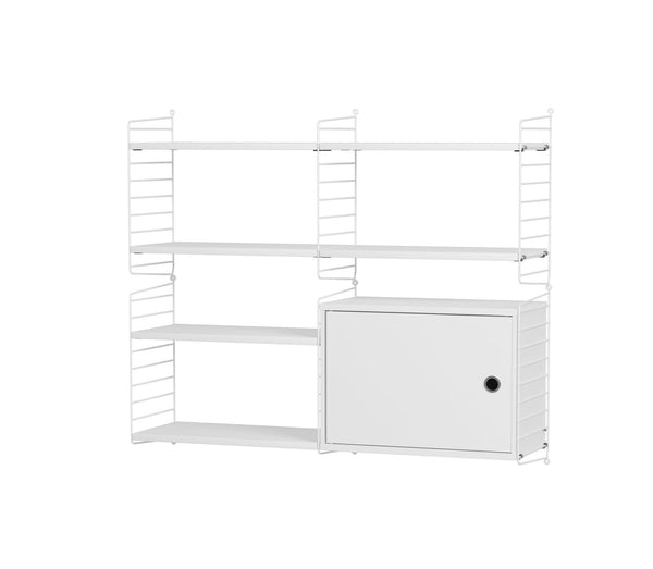 String Living Room Shelving - Unit R - String Furniture - Shelving - White - HORNE