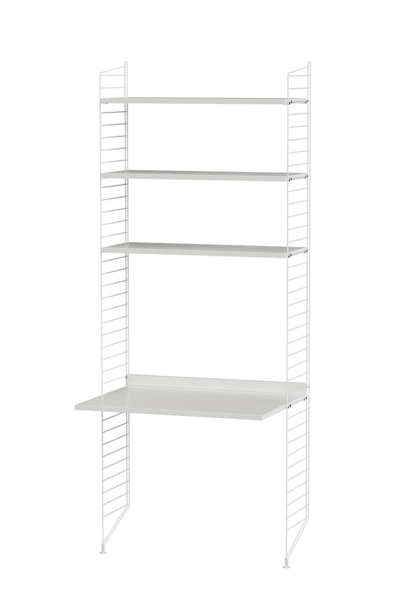 String Workspace Desk/Shelving - Unit A - String Furniture - Shelving - White - HORNE