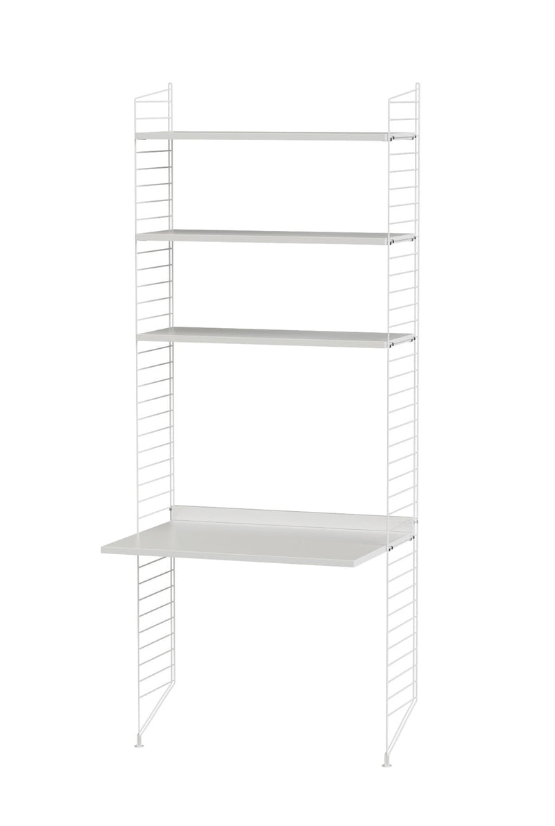 String Workspace Desk/Shelving - Unit A - String Furniture - Shelving - White - HORNE