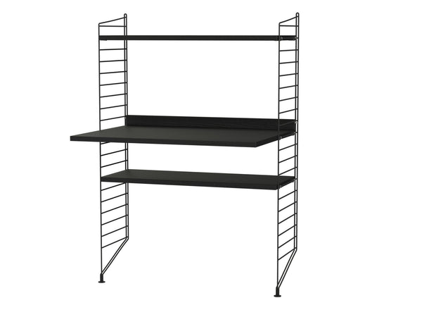 String Workspace Desk/Shelving - Unit H - String Furniture - Shelving - Black - HORNE