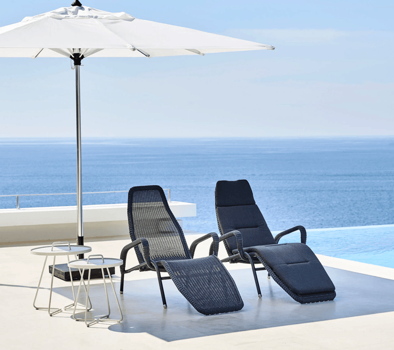 Sunrise Sunchair - Cane Line - Outdoor Furniture - Grey Natté w/QuickDry & Airflow System - HORNE