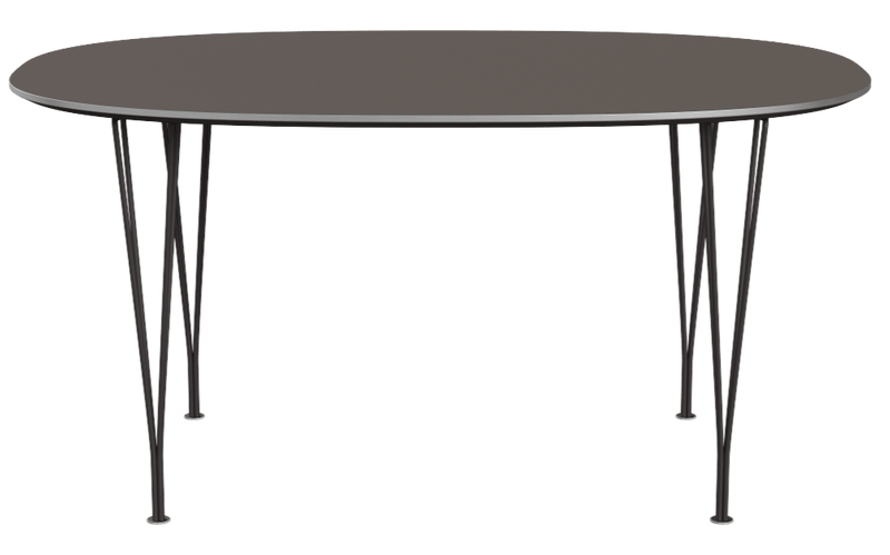 Superellipse™ Dining Table - Fritz Hansen - Table + Task - Clear Lacquered Walnut - Chromed Steel - HORNE