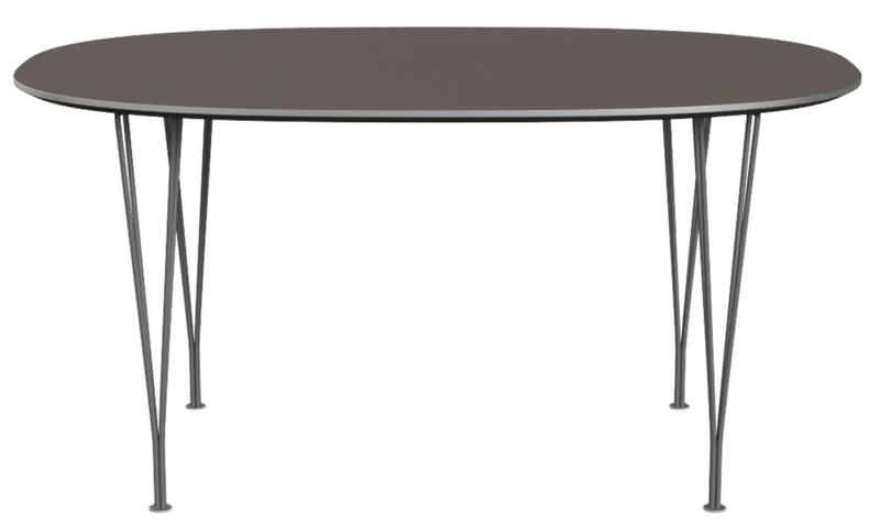 Superellipse™ Dining Table - Fritz Hansen - Table + Task - Clear Lacquered Walnut - Chromed Steel - HORNE