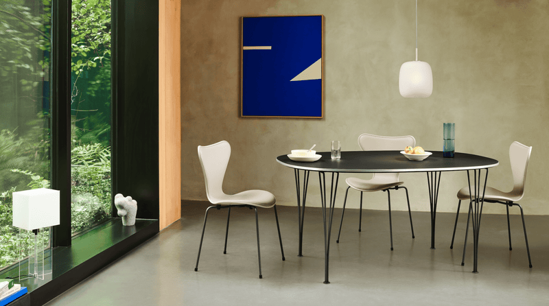 Superellipse™ Dining Table - Fritz Hansen - Table + Task - Clear Lacquered Walnut - Chromed Steel - HORNE